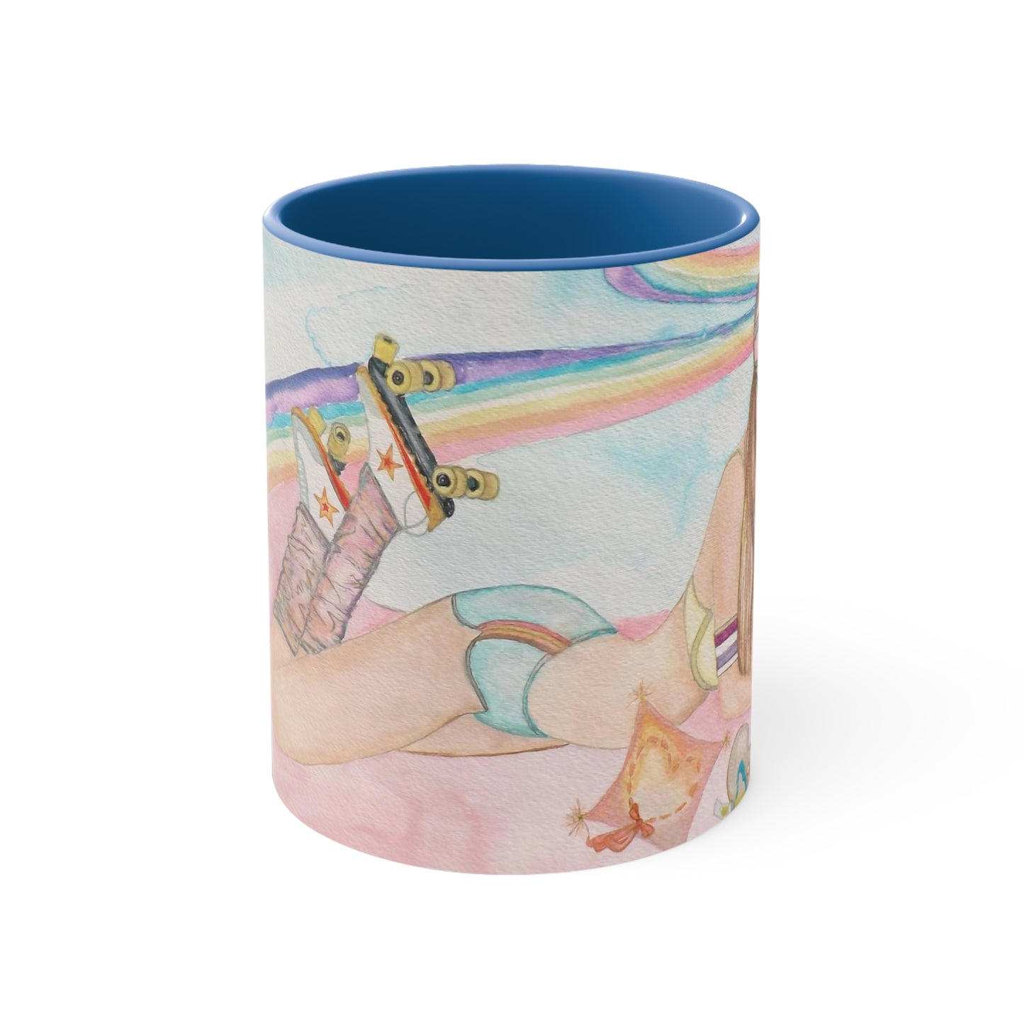 Paint The Roller Rainbow Accent Coffee Mug