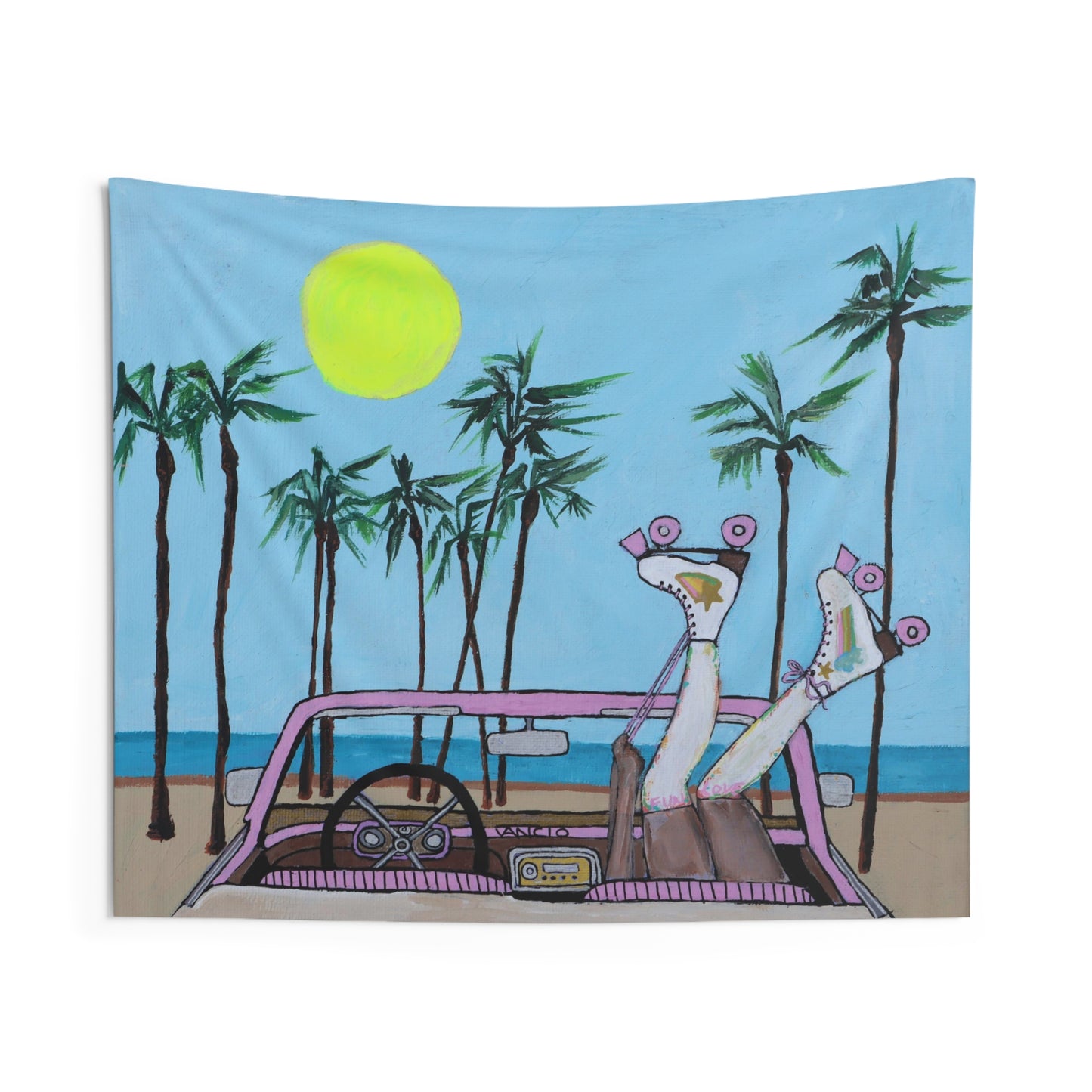 Roller Beach Babe Indoor Wall Tapestry