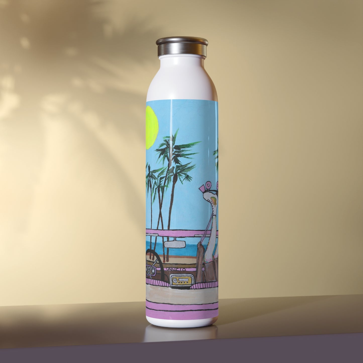 Roller Beach Babe Slim Water Bottle