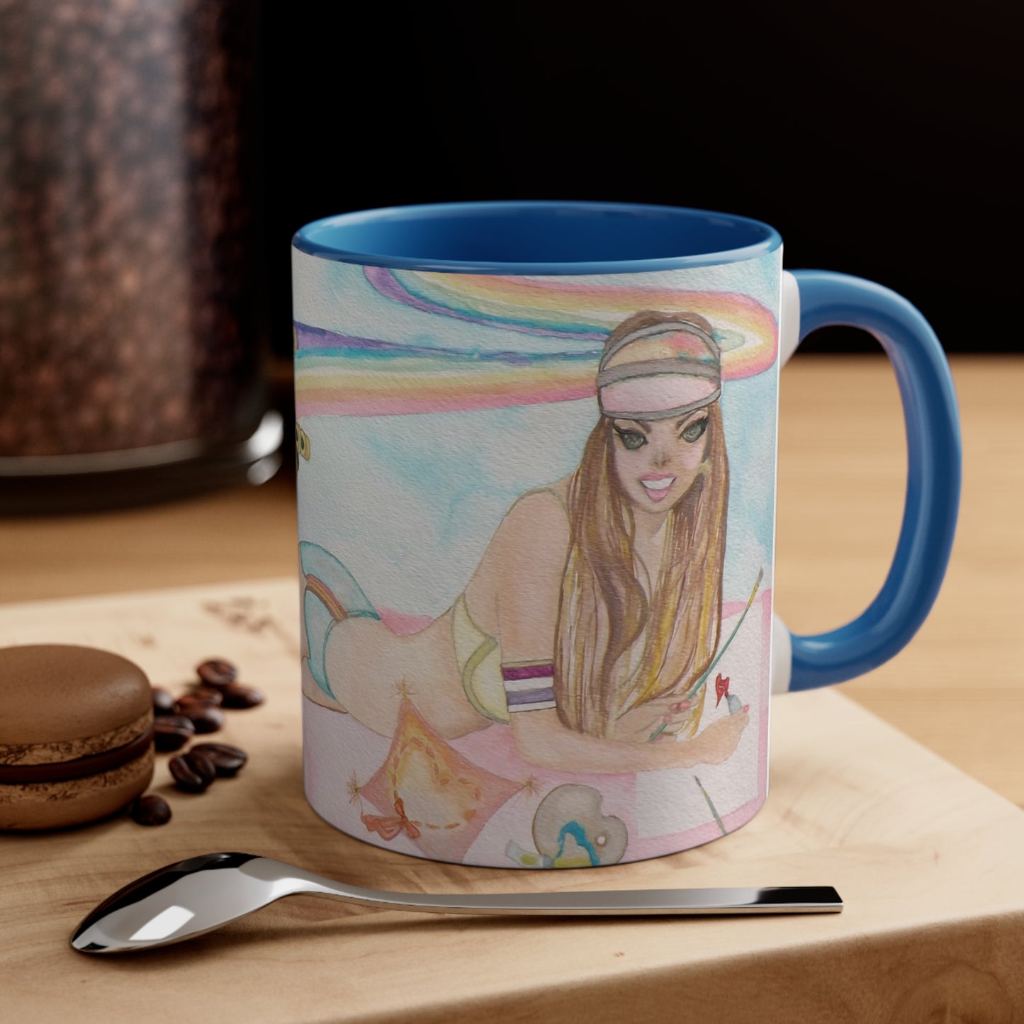 Paint The Roller Rainbow Accent Coffee Mug