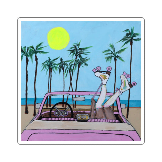 Roller Beach Babe Sticker