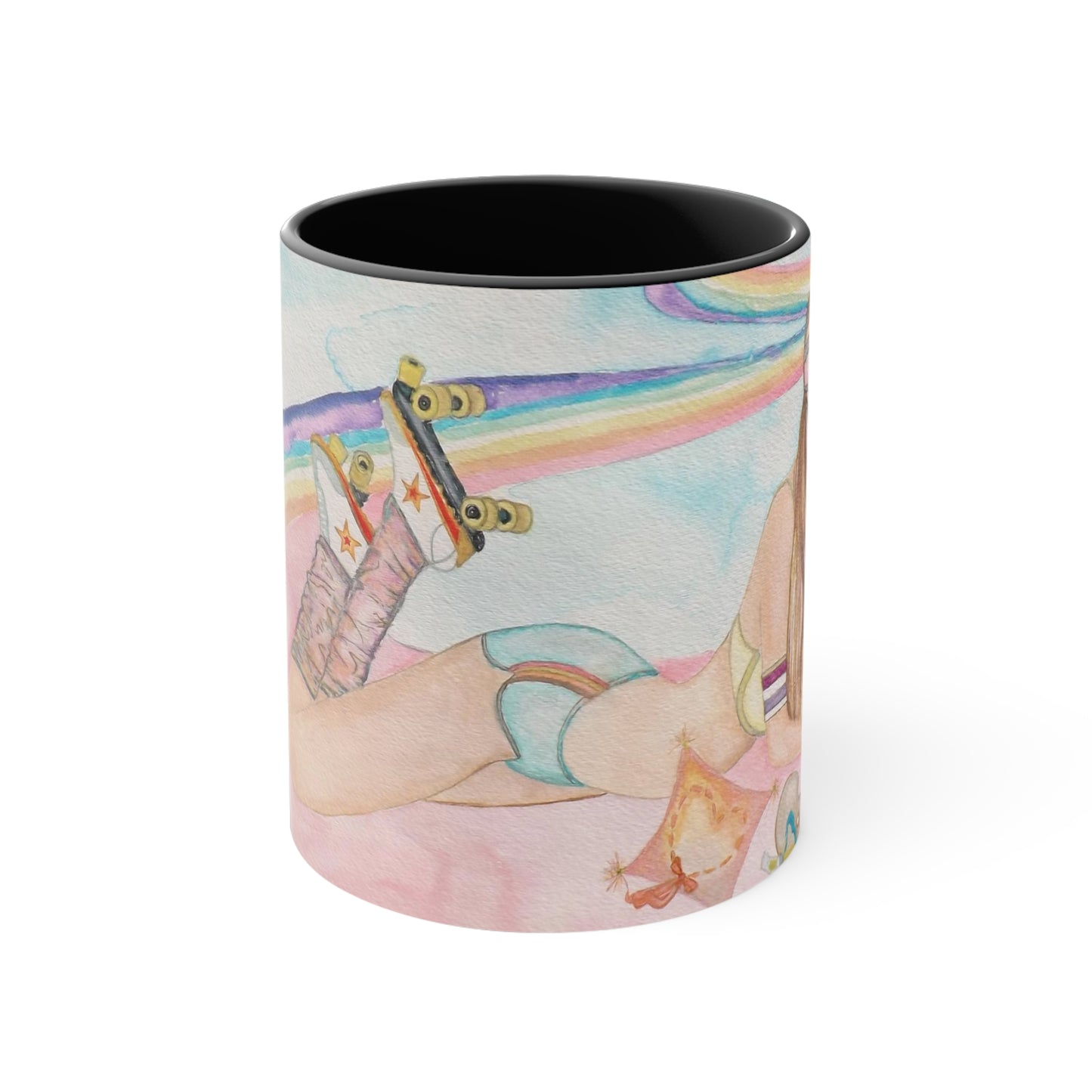 Paint The Roller Rainbow Accent Coffee Mug