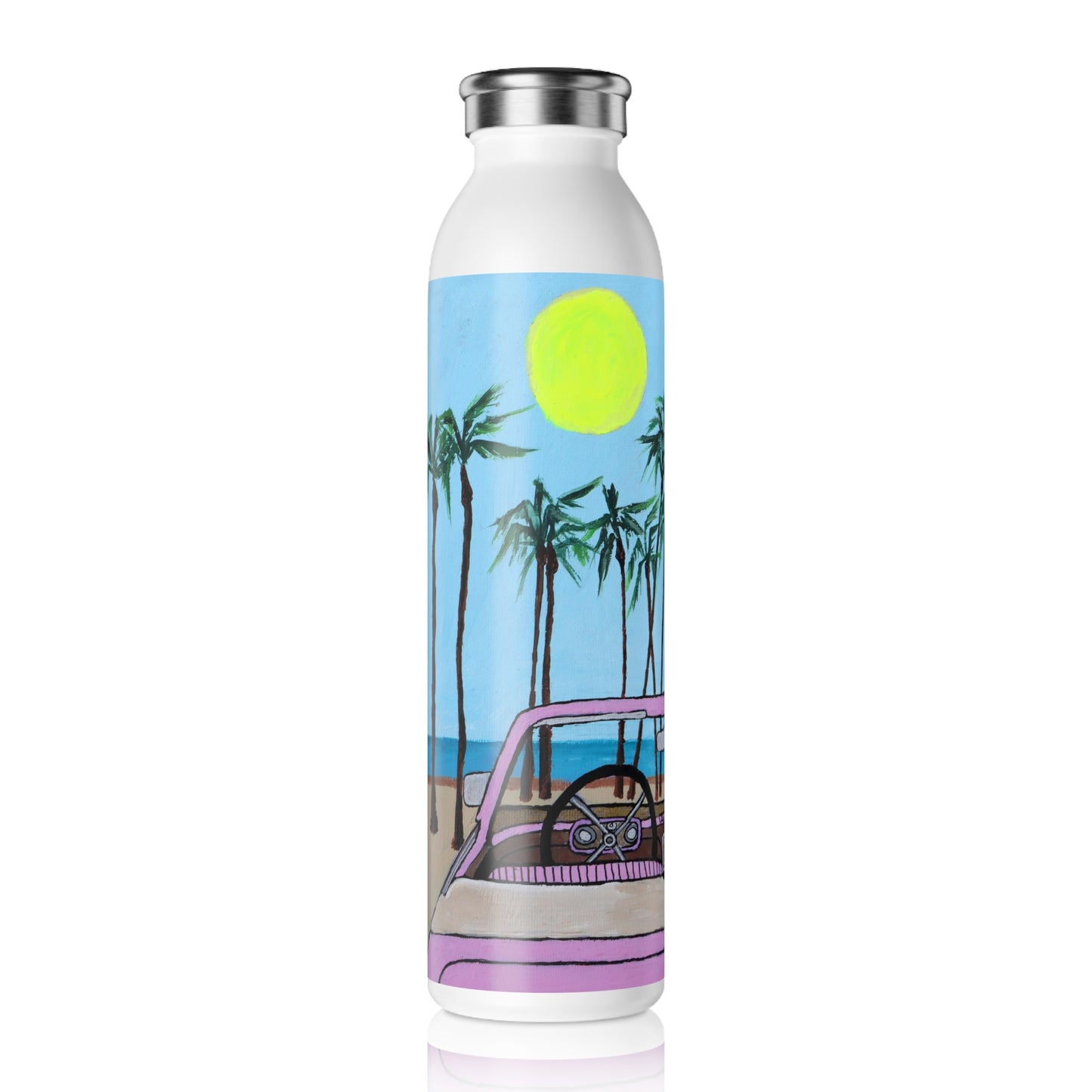 Roller Beach Babe Slim Water Bottle