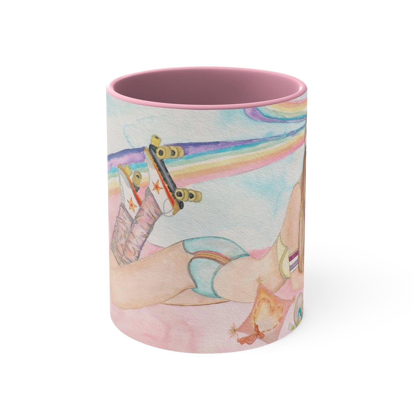 Paint The Roller Rainbow Accent Coffee Mug